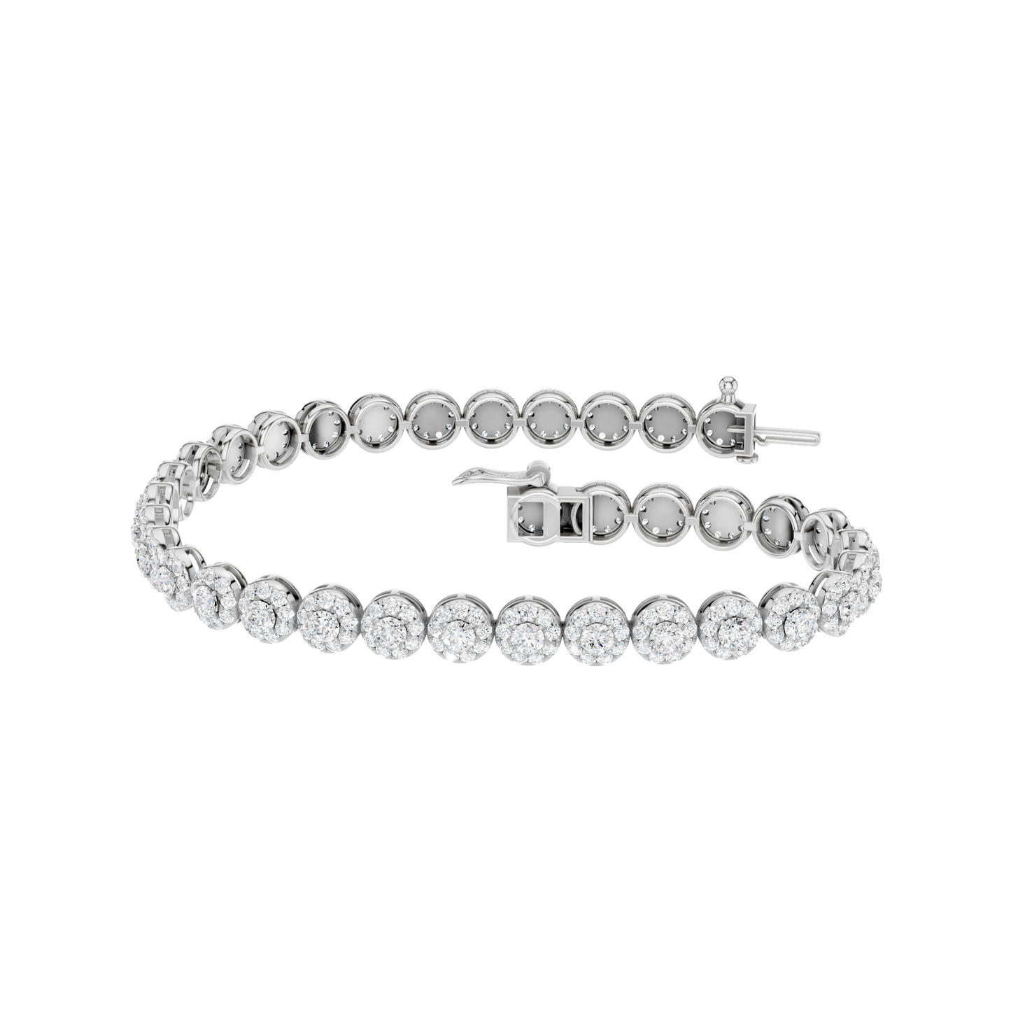 3.50ct Round Certified Lab Diamond Bracelet