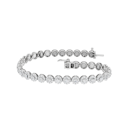 3.50ct Round Certified Lab Diamond Bracelet
