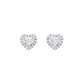 1.25ct Heart Certified Single Halo Lab Diamond Earring