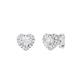 1.25ct Heart Certified Single Halo Lab Diamond Earring