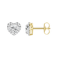 1.25ct Heart Certified Single Halo Lab Diamond Earring