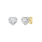 1.25ct Heart Certified Single Halo Lab Diamond Earring