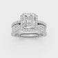 2.75ct Radiant Certified Single Halo Lab Diamond Ring