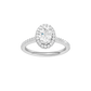 1.25ct Oval Certified Single Halo Lab Diamond Ring