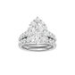 3.00ct Pear Certified Single Halo Lab Diamond Ring