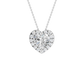 1.16ct Heart Certified Single Halo Lab Diamond Pendant