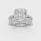 3.90ct Radiant Certified Single Halo Lab Diamond Ring